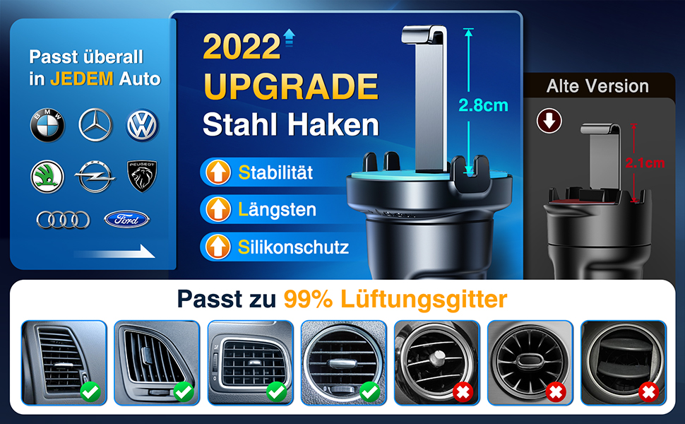 EEASSA Handyhalterung Auto für Peugeot Pick Up 2017-2023, Halterung  Handyhalter Fürs Auto Lüftung 360°Drehung Metall Einstellbar Stabilere &  Nie